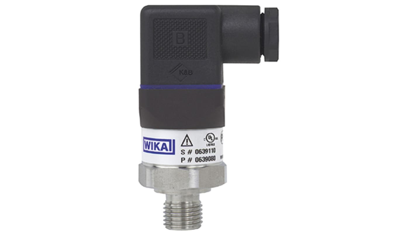 WIKA A-10 Series Pressure Sensor, 0bar Min, 10bar Max, Analogue Output