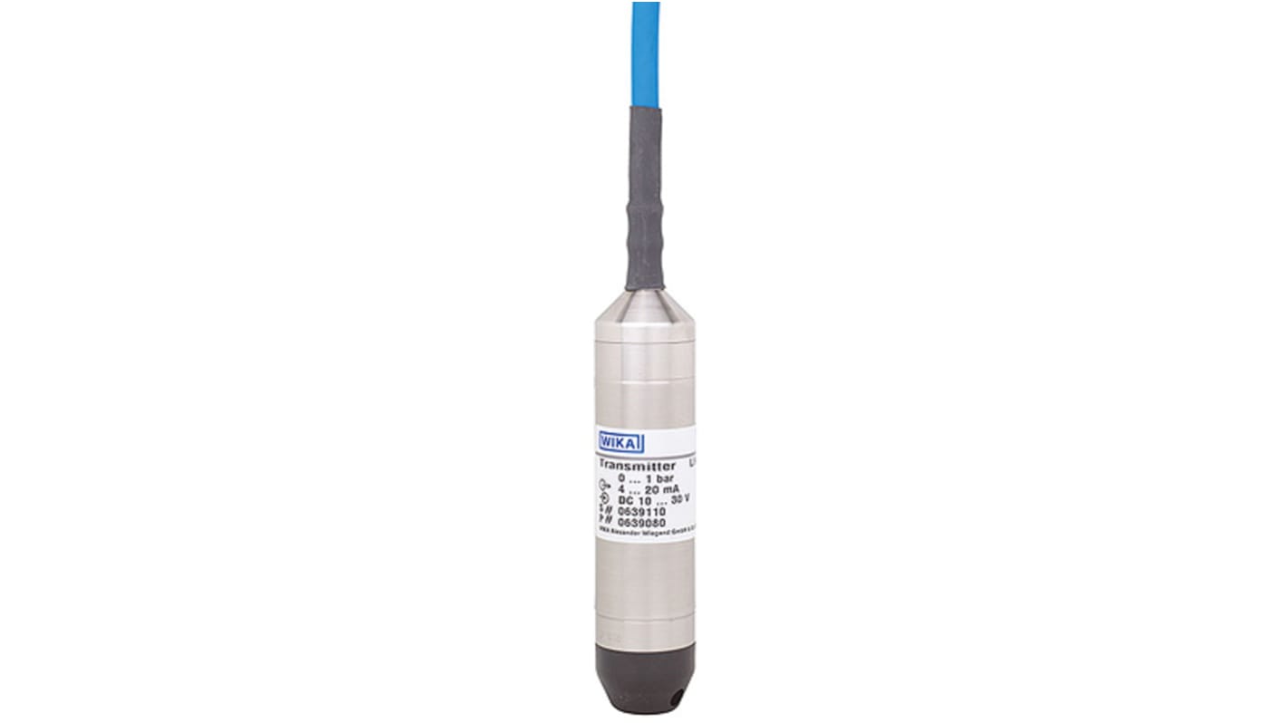 WIKA 压力传感器, 0psi→4.26psi, 0.25%精度, 模拟输出, -10°C→+50°C, IP68, LH-10系列