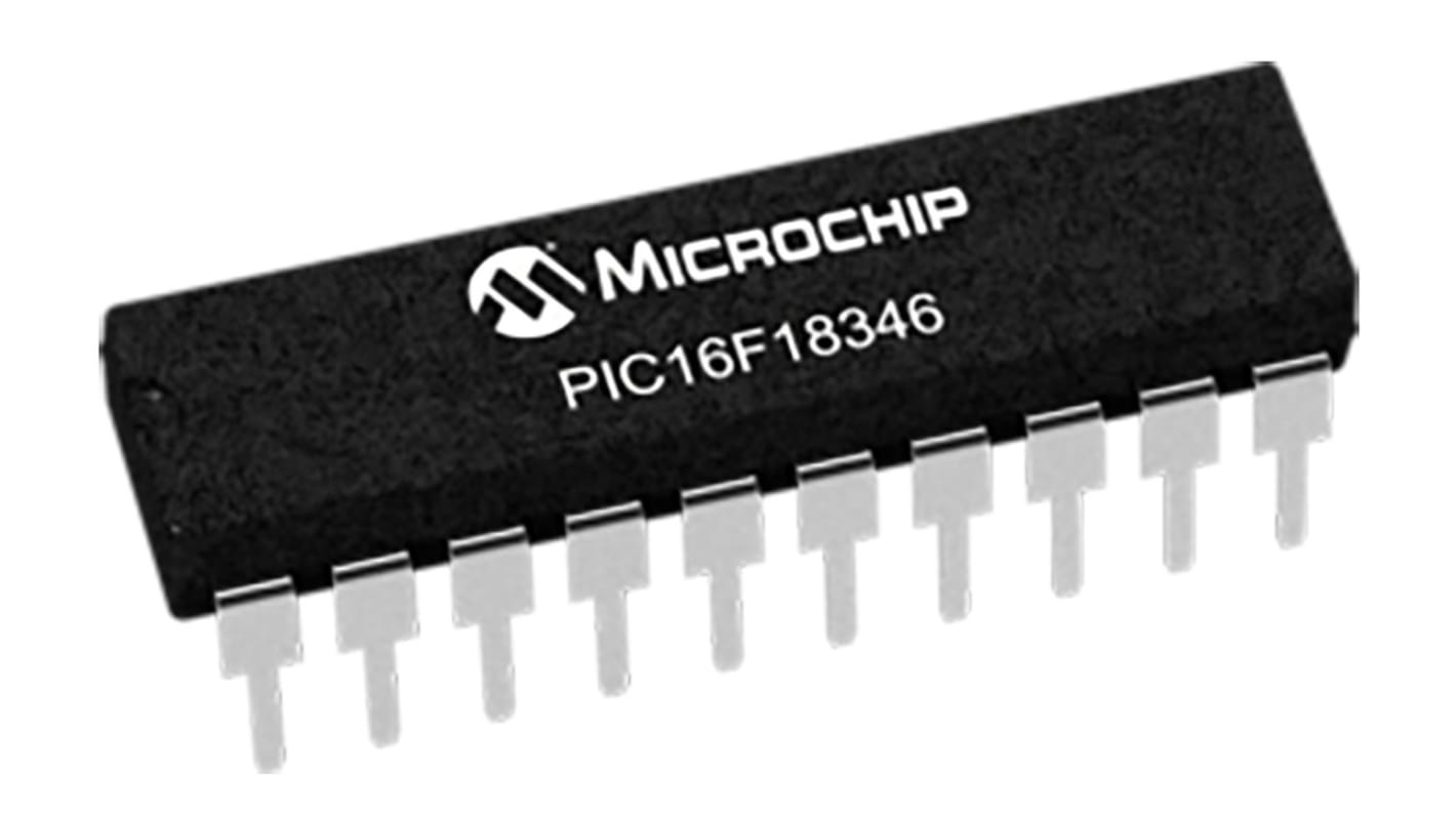 Microcontrolador Microchip PIC16F18346-I/P, núcleo PIC de 8bit, RAM 2 kB, 32MHZ, PDIP de 20 pines