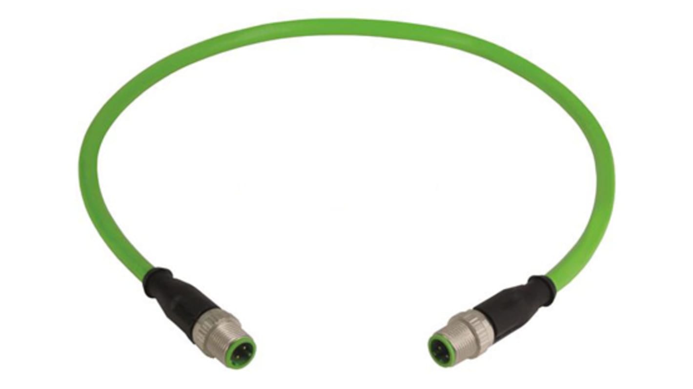 Câble d'actionneur HARTING 4 conducteurs , M12 Mâle vers M12 Mâle, 3m