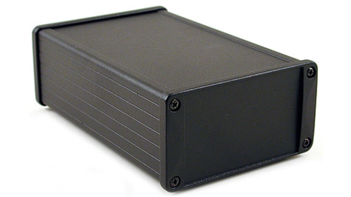 Hammond 1457 Series Black Aluminium Enclosure, IP65, Black Lid, 108 x 171 x 58.61mm