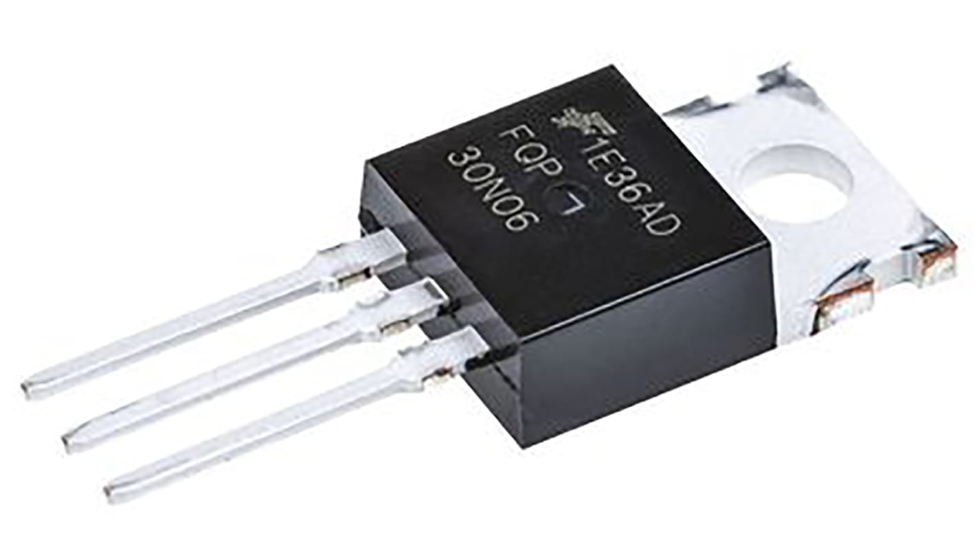onsemi QFET N-Channel MOSFET, 30 A, 60 V, 3-Pin TO-220AB FQP30N06