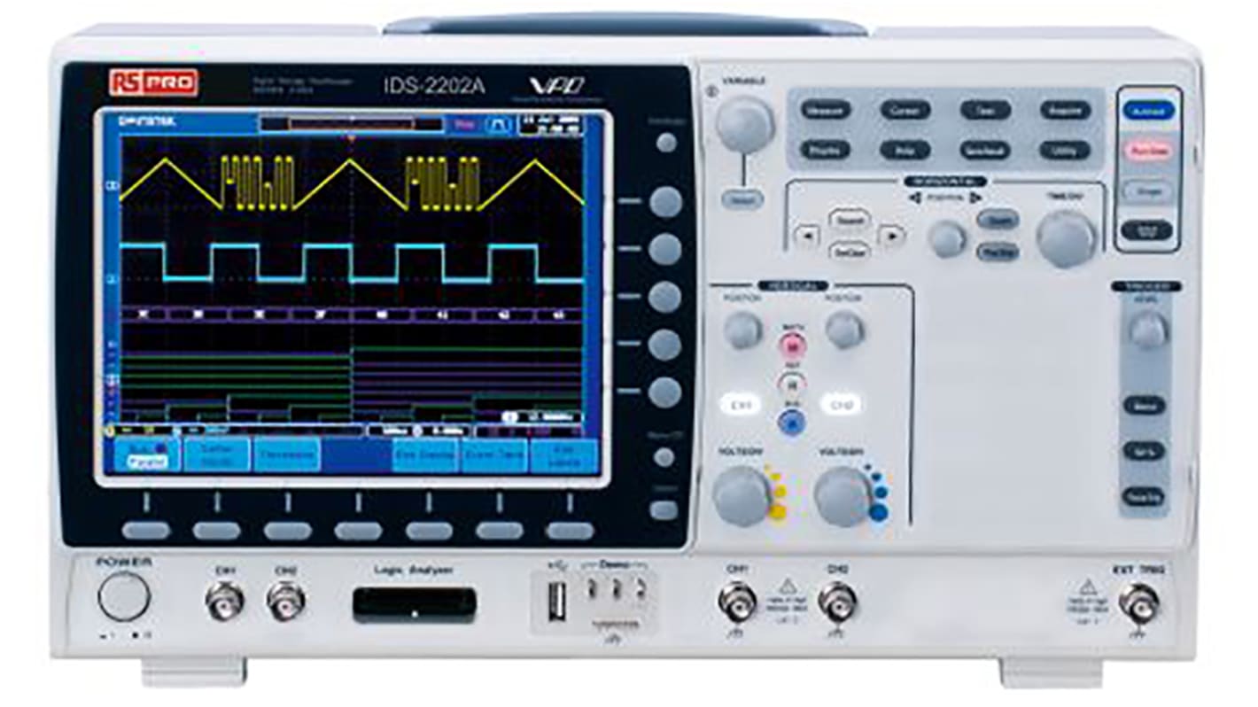 RS PRO IDS2102A, 100MHz Digital Storage Oscilloscope, 2 Analogue Channels