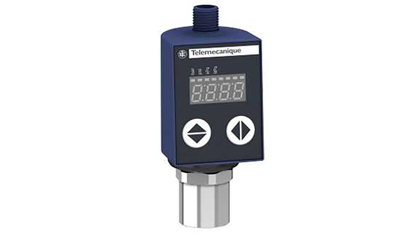 Sensor de presión Telemecanique Sensors, 0bar → 10bar, NPT 1/4, 24 V dc, salida analógica, para Aire, agua dulce,
