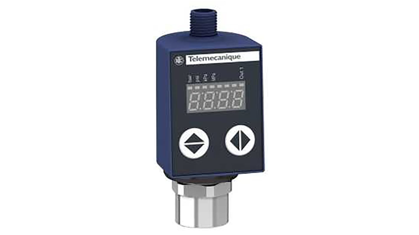 Telemecanique Sensors Pressure Switch, -1bar Min, -0.08bar Max, Analogue, PNP-NO/NC Output, Differential Reading