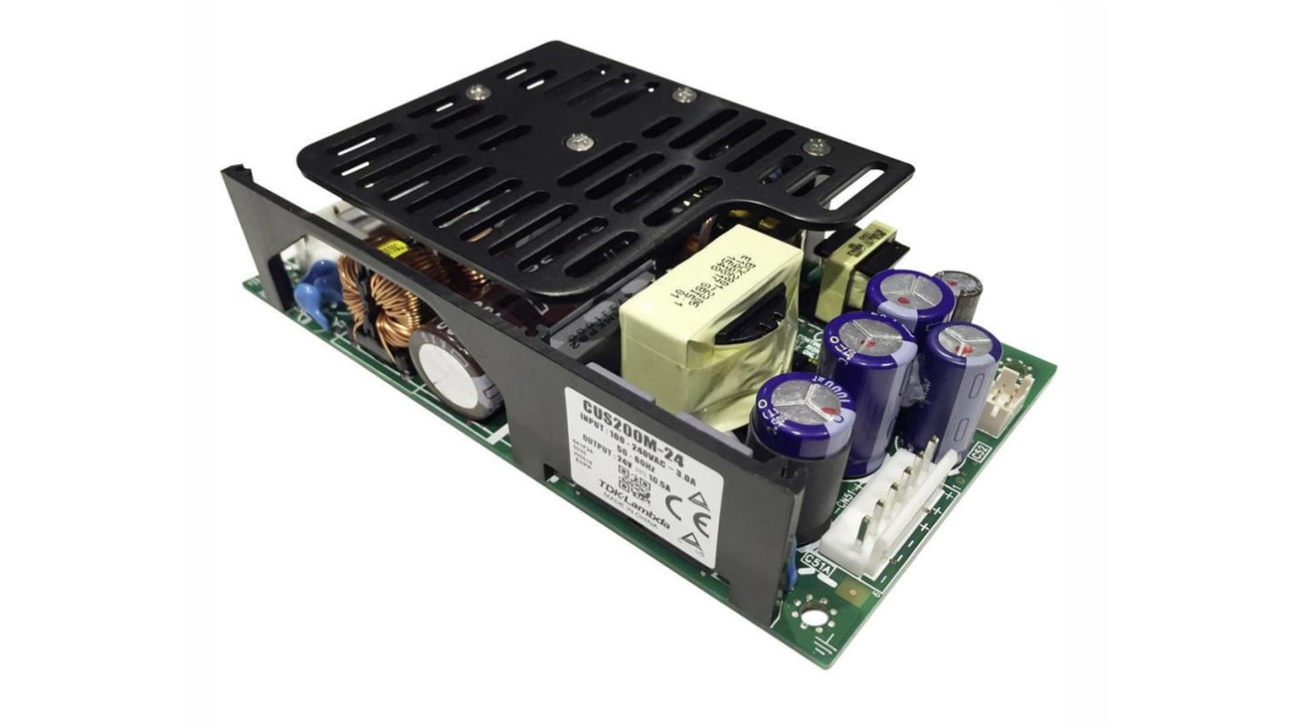 TDK-Lambda Switching Power Supply, CUS200M-12, 12V dc, 16.7A, 200W, 1 Output, 85 → 265V ac Input Voltage