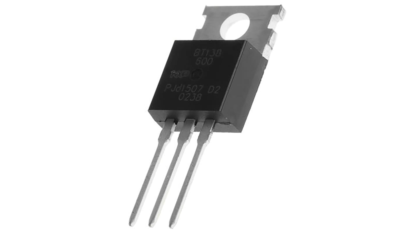 WeEn Semiconductors Co., Ltd Through Hole, 3-pin, TRIAC, 600V, Gate Trigger 1.5V 600V