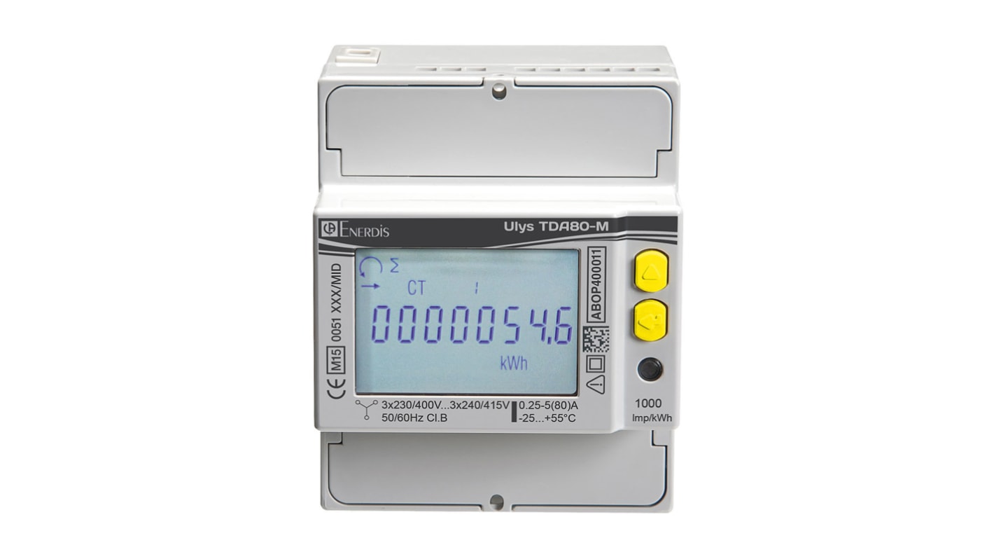 Medidor de energía Chauvin Arnoux Energy serie ULYS, display LCD, con 8 dígitos, 3 fases