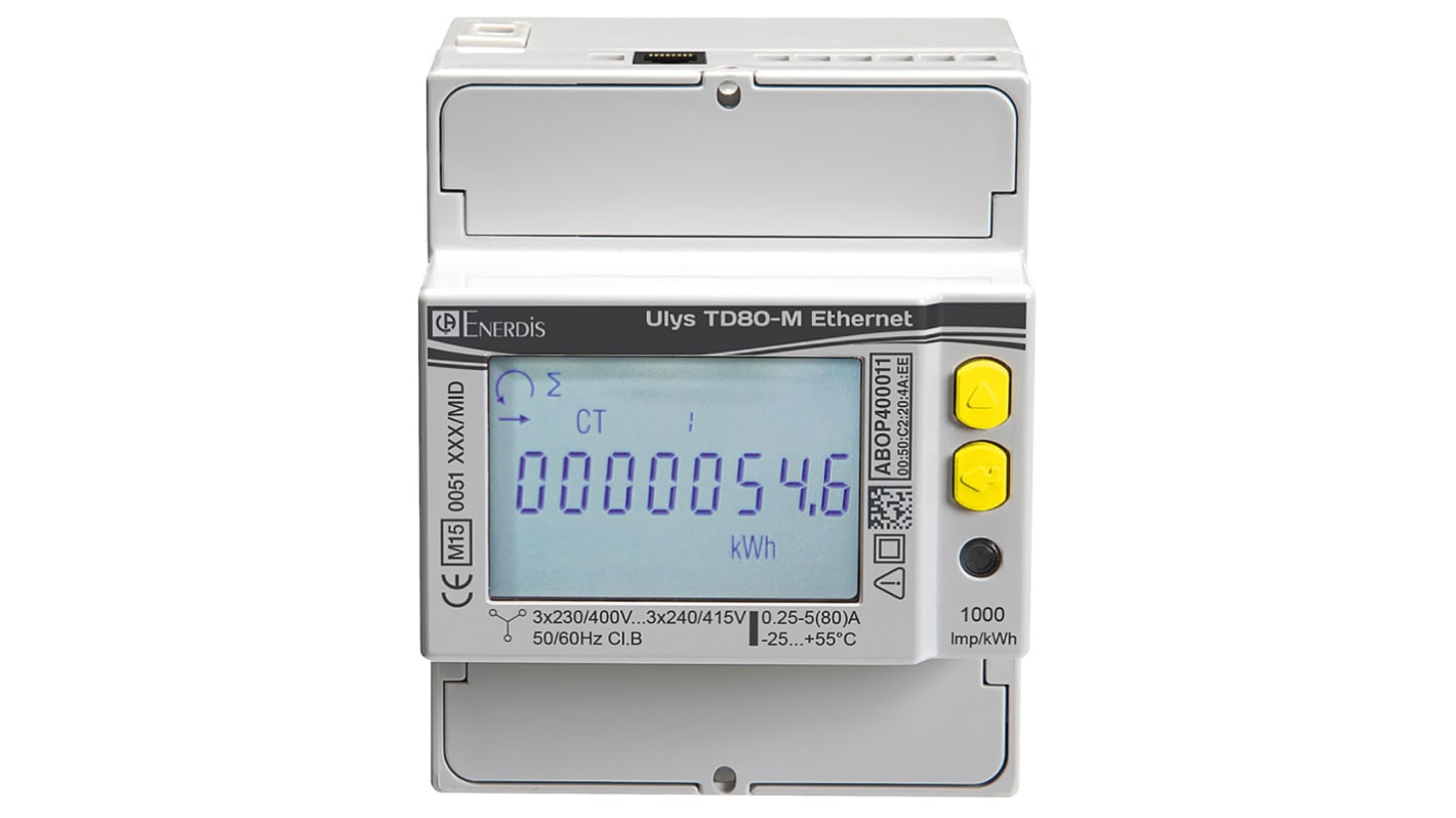 Contatore di energia Chauvin Arnoux Energy, ULYS, 3 fasi, display LCD a 8 cifre