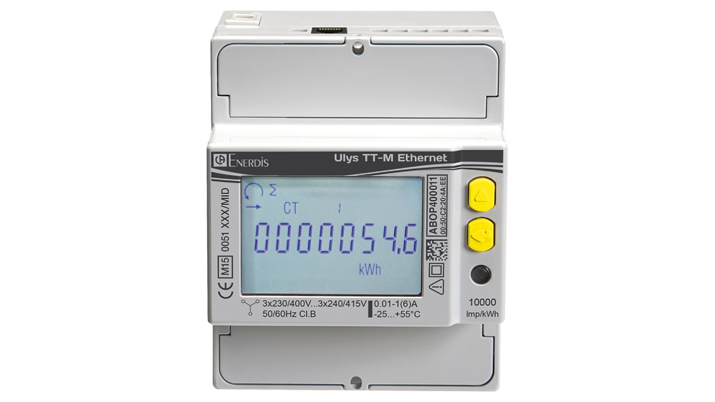 Medidor de energía Chauvin Arnoux Energy serie ULYS, display LCD, con 8 dígitos, 3 fases