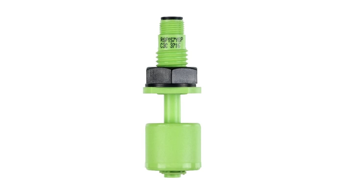 Sensata Cynergy3 RSF150 Series Vertical Polyvinylidene Fluoride Float Switch, Float, NO/NC, 240V ac Max, 120V dc Max