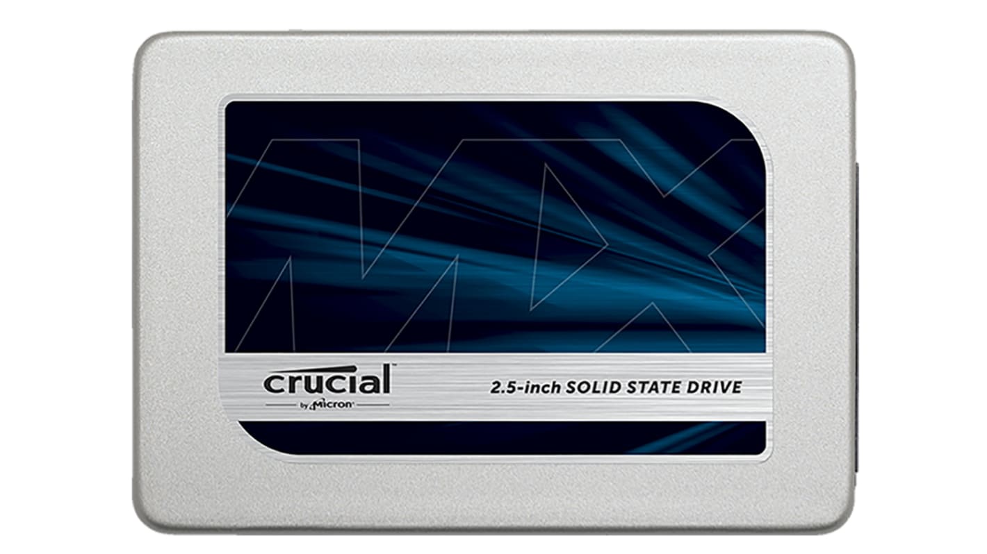 Crucial MX300, 2,5 Zoll Intern HDD-Festplatte SATA III, TLC, 275 GB, SSD, AES-256