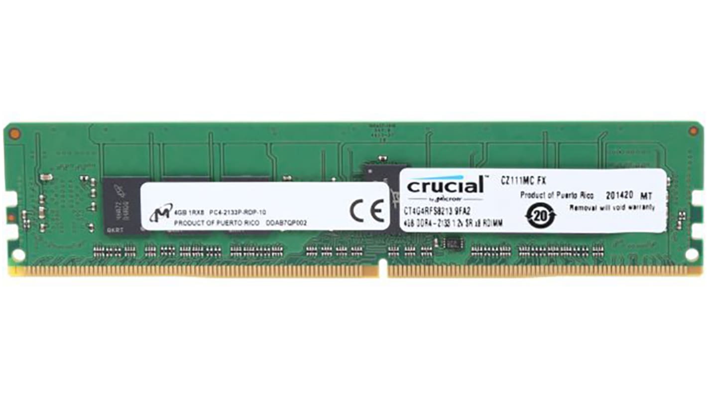 Crucial 4 GB DDR4 Server RAM, 2133MHz, RDIMM, 1.2V