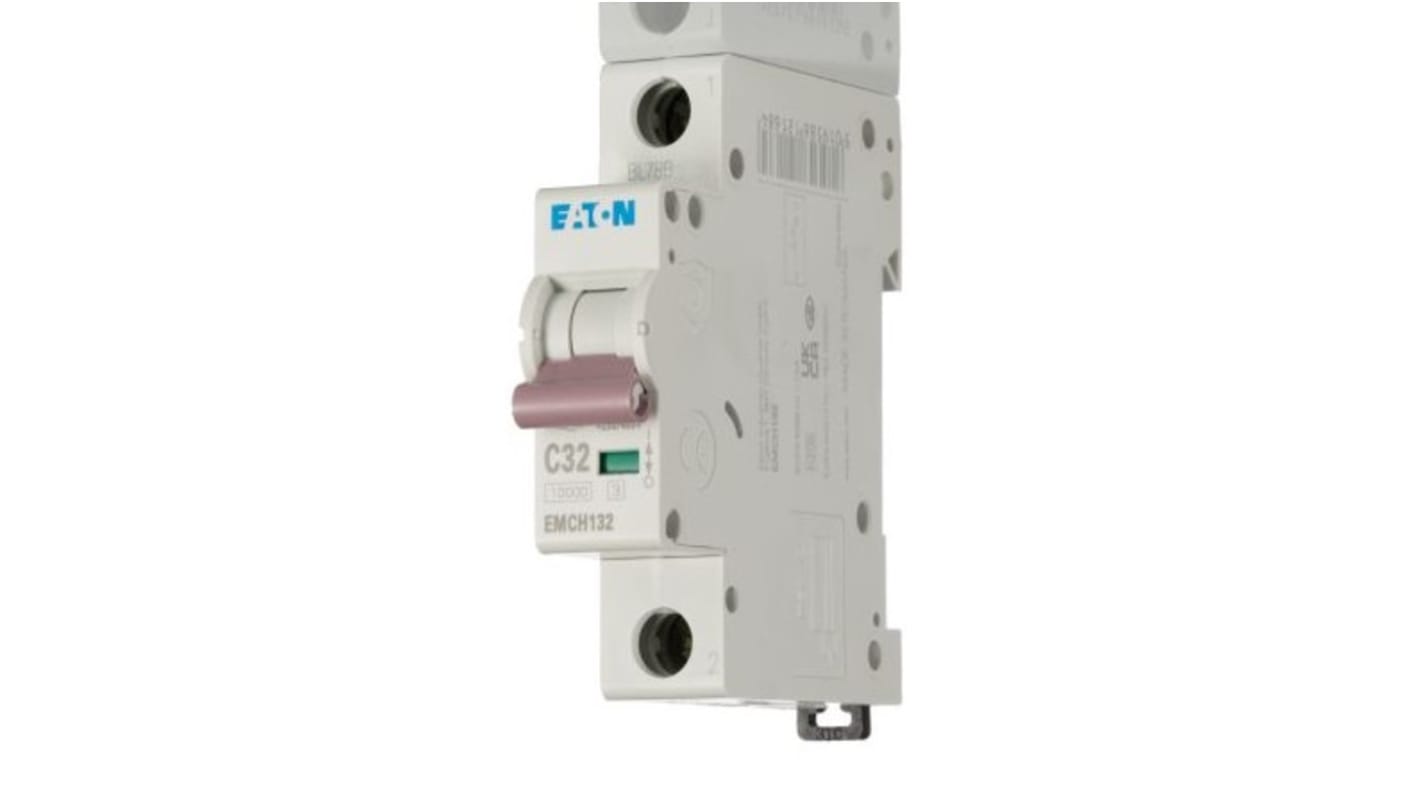 Eaton C型MCB, 1极, 10 kA分断, 32A, 230VAC, 48VDC