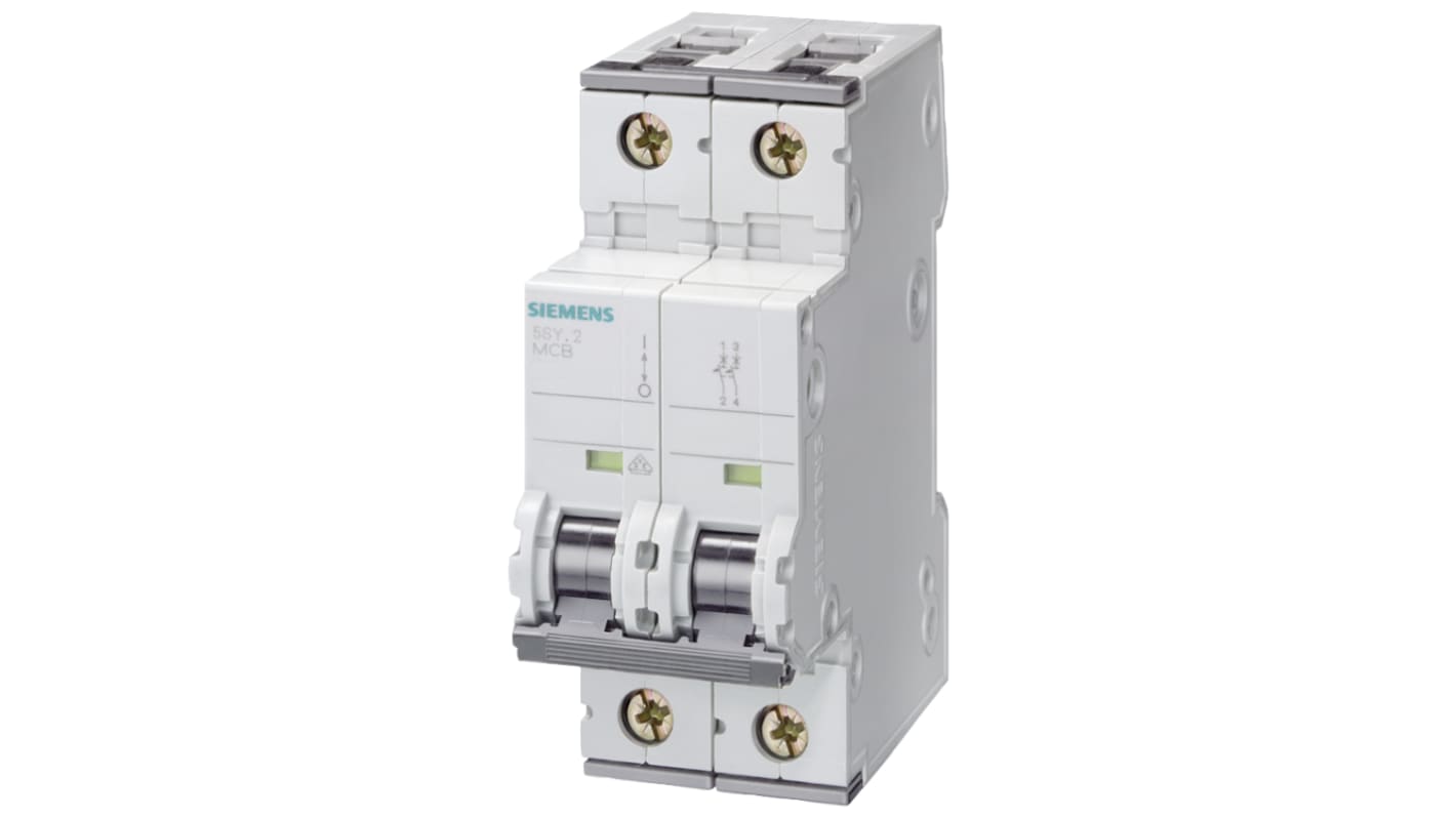 Disjoncteur Siemens 5SY4 1P+N, 3A, pouvoir de coupure 10 kA, montage rail DIN