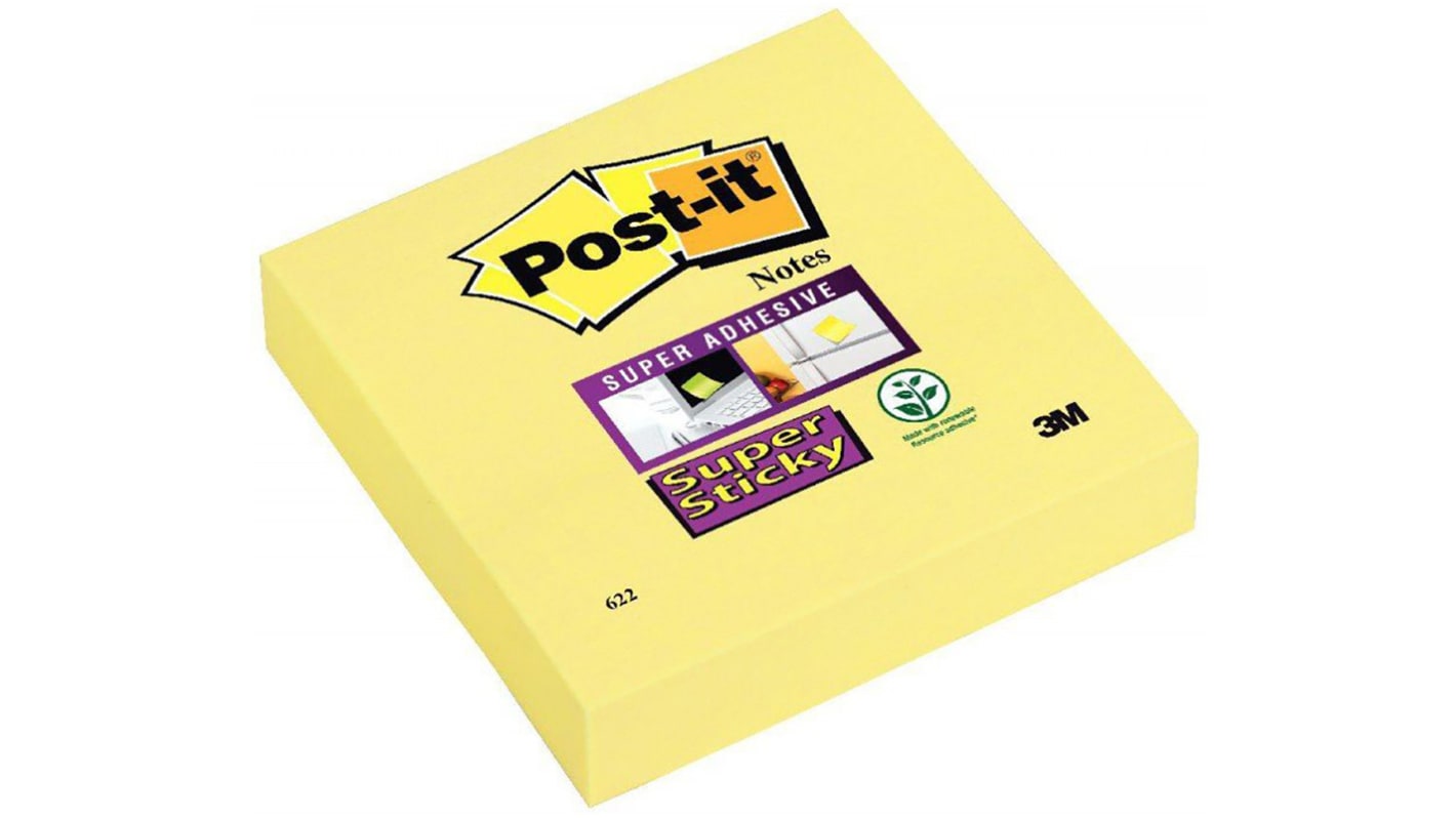 Nota adhesiva Post-It BP827 , 90 notas por base, Amarillo