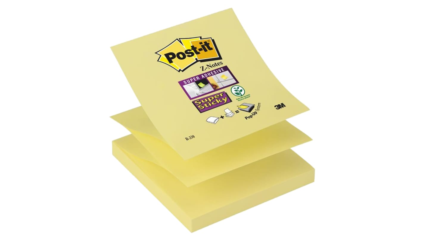 Post-It Yellow Sticky Note, 100 Notes per Pad, 76mm x 76mm