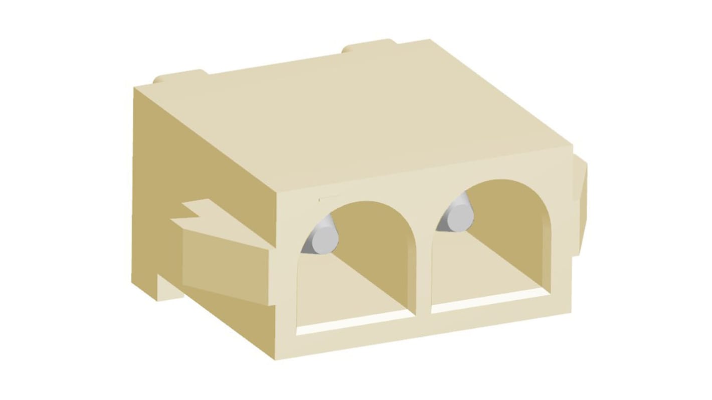 TE Connectivity Universal MATE-N-LOK Series Straight Through Hole PCB Header, 2 Contact(s), 6.35mm Pitch, 1 Row(s),