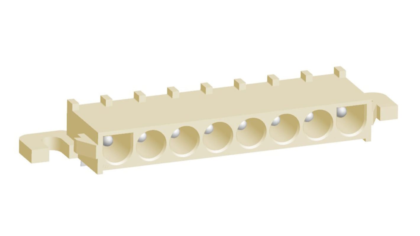 TE Connectivity Universal MATE-N-LOK Leiterplatten-Stiftleiste gewinkelt, 8-polig / 1-reihig, Raster 6.35mm,