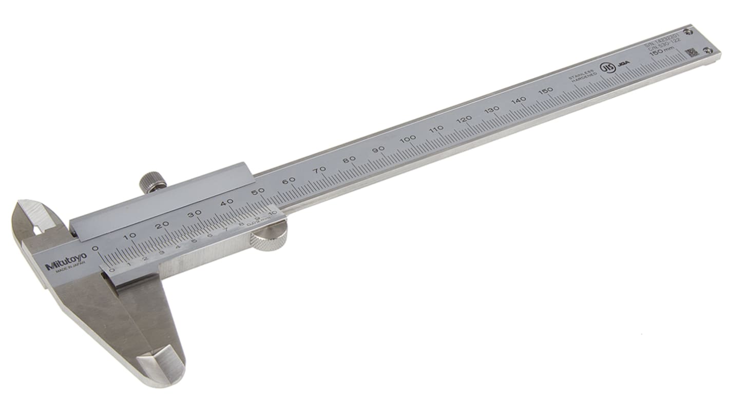Mitutoyo Noniusmessschieber Analog Metrisch 150mm / ±0,03 mm, DKD/DAkkS-kalibriert