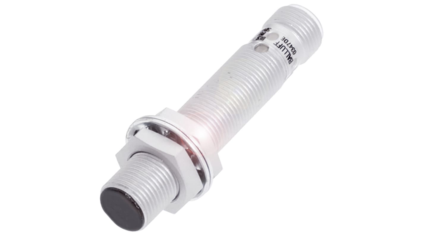 BALLUFF Inductive Barrel-Style Proximity Sensor, M12 x 1, 3 mm Detection, PNP Output, 10 → 30 V dc, IP67