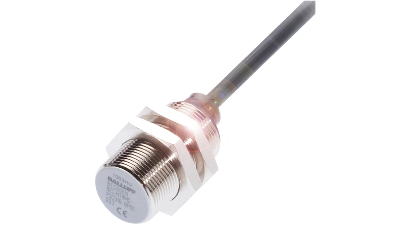 Rs-Online Sensore di prossimità Cilindro filettato BALLUFF M18 rilevamento 5 mm 10 → 30 V c.c