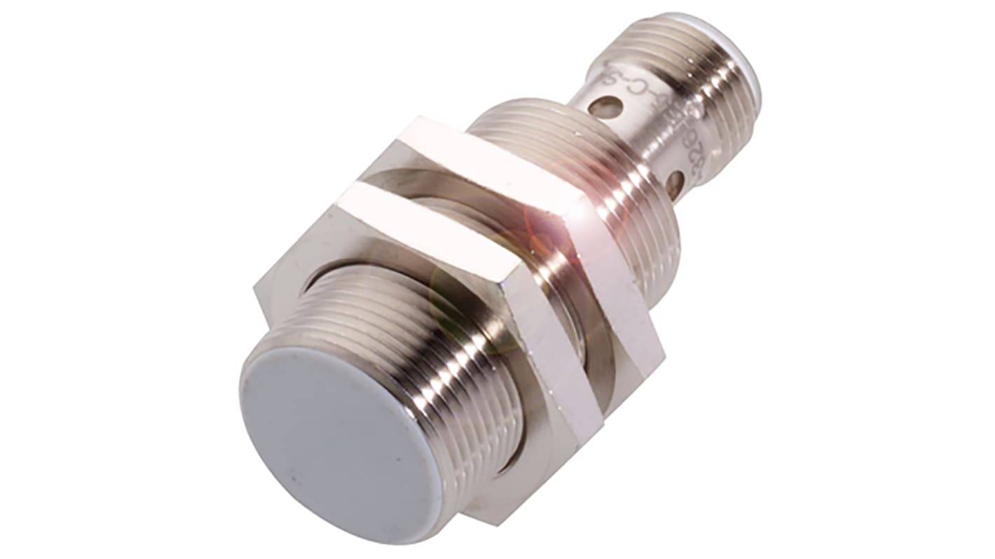 BALLUFF Inductive Barrel Proximity Sensor, M18, 8 mm Detection, PNP NO, 10 → 30 V dc