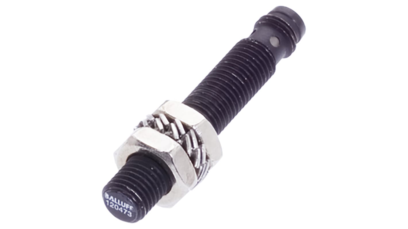 BALLUFF Inductive Threaded Barrel Proximity Sensor, M8, 1.5 mm Detection, PNP NO, 10 → 30 V dc