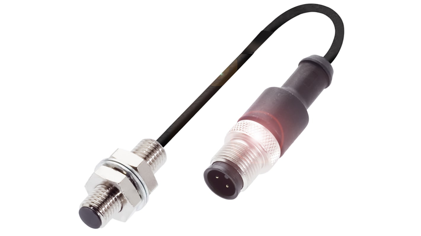 BALLUFF Inductive Barrel Proximity Sensor, M8, 2 mm Detection, PNP NO, 10 → 30 V dc