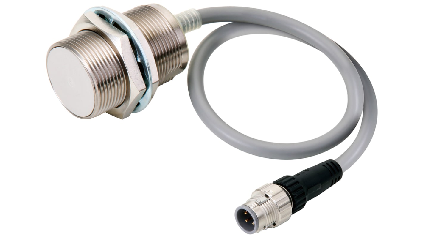 Omron Inductive Barrel-Style Proximity Sensor, M30 x 1.5, 10 mm Detection, PNP Output, 10 → 30 V dc, IP67