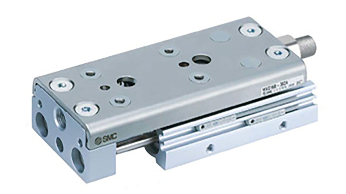 SMC Pneumatic Guided Cylinder - 12mm Bore, 20mm Stroke, MXQA Series, Double Acting