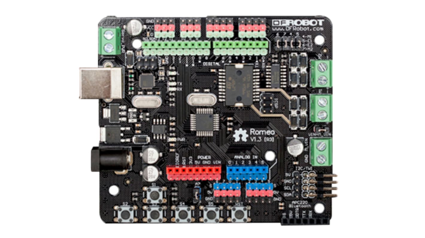 Płytka ewaluacyjna, ATmega328, L298N, Płytka kontrolera, Romeo - an Arduino Robot, do uzycia z: Zastosowania w