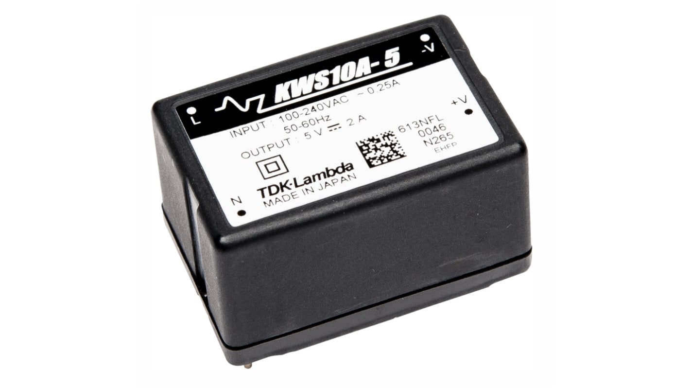 KWS10A-24 | TDKラムダ スイッチング電源 24V dc 500mA 12W | RS KWS10A-24 | TDKラムダ スイッチング電源 24V dc 500mA 12W | RS