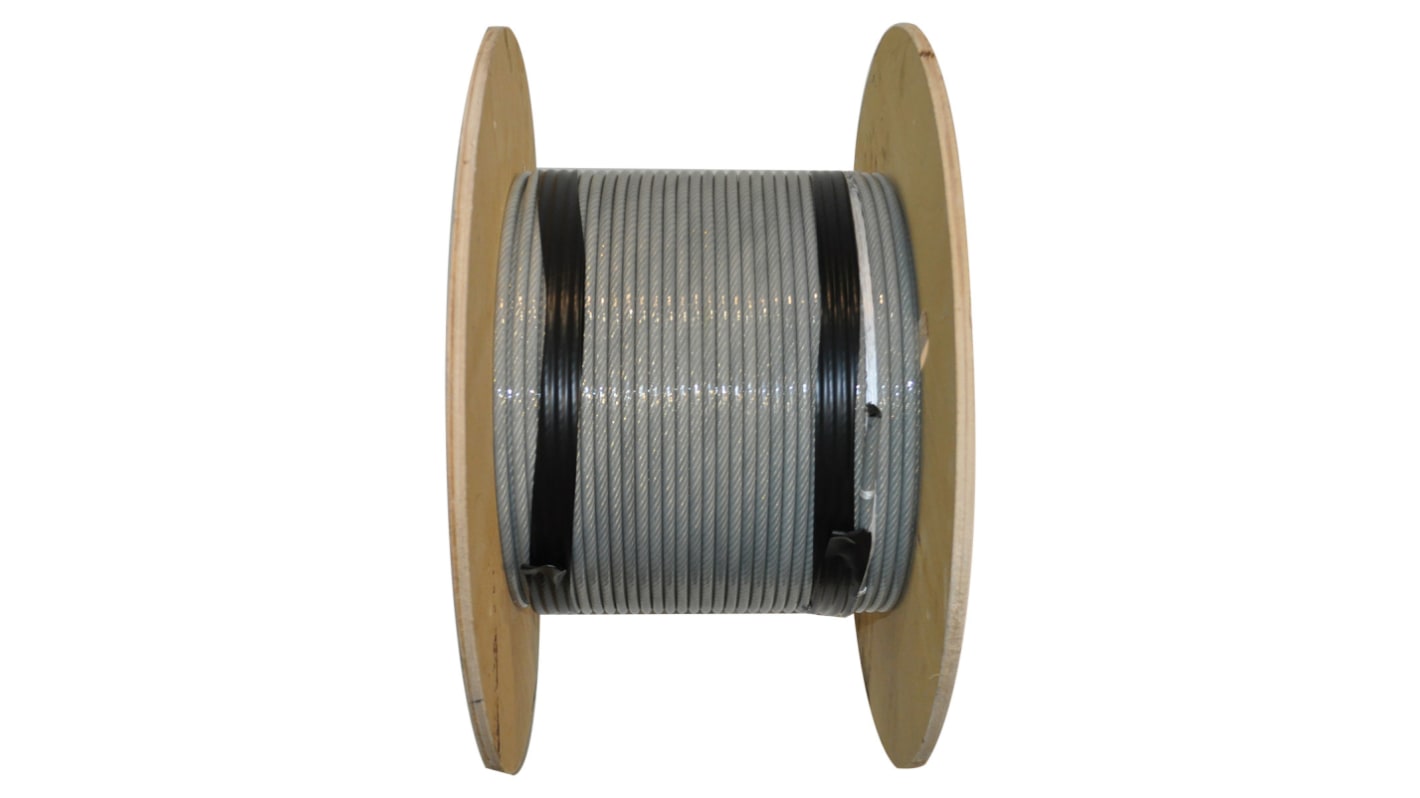 RS PRO Galvanised Steel Wire Rope, 100m