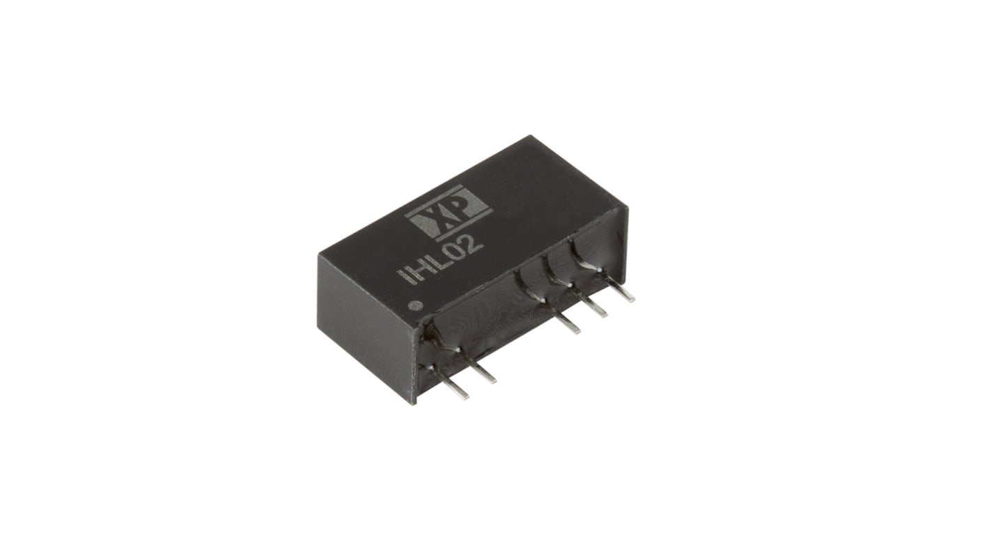 XP Power IHL02 DC-DC Converter, 5V dc/ 400mA Output, 4.5 → 5.5 V dc Input, 2W, Through Hole, +95°C Max Temp