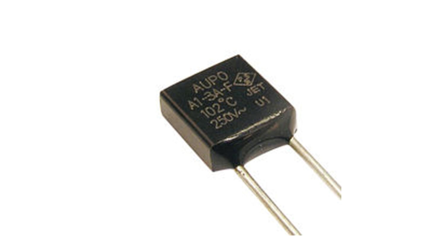 Limitor 热切断温度保险丝, +102°C热熔断, 保持温度+63°C, 5 A最大, 250V 交流, 径向引线, A-5A-F系列