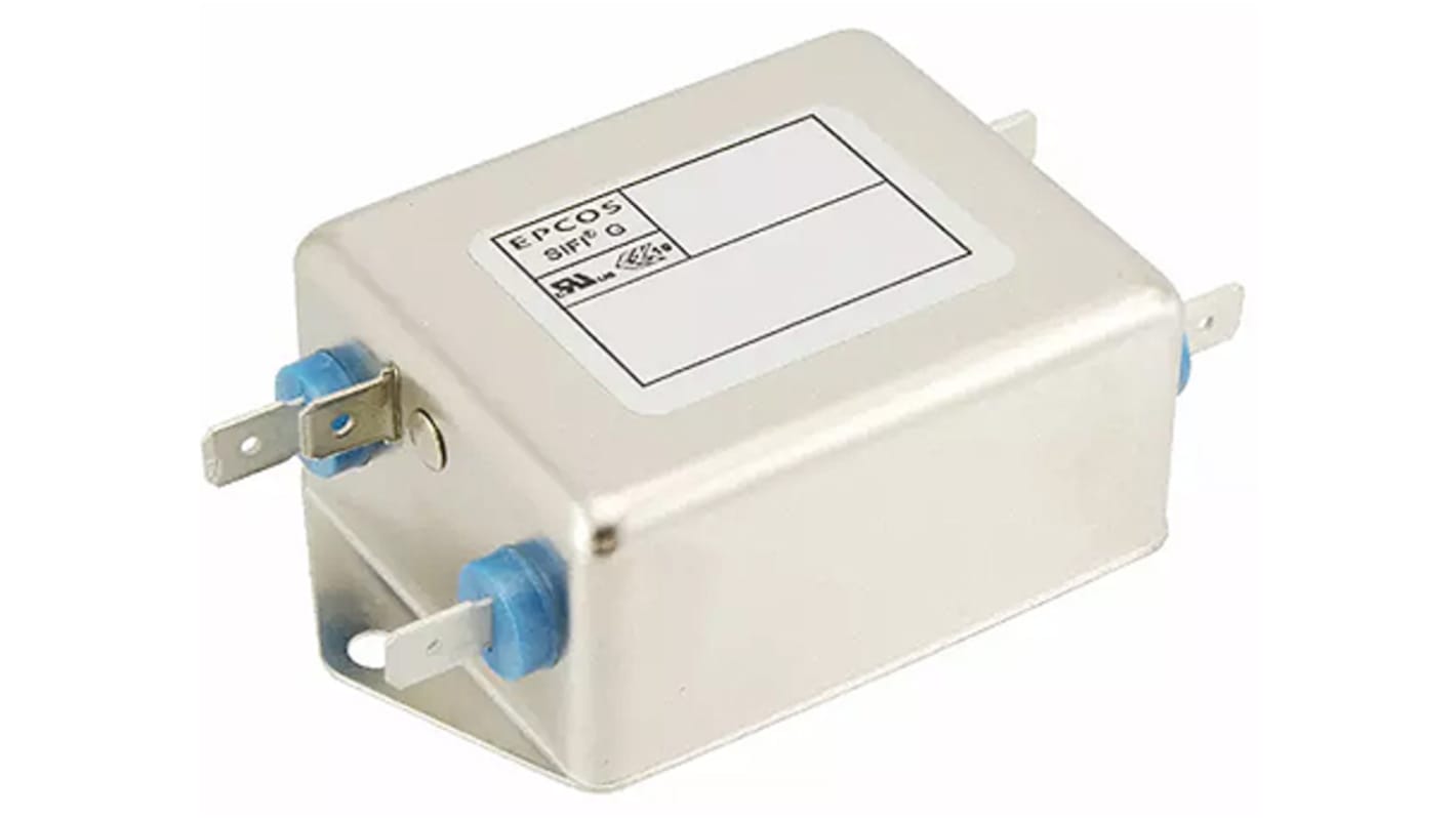 EPCOS B84112G EMV-Filter, 250 V ac/dc, 8A, Gehäusemontage, Öse, Laschensteckverbinder, 1-phasig 0 mA / 50 → 60Hz