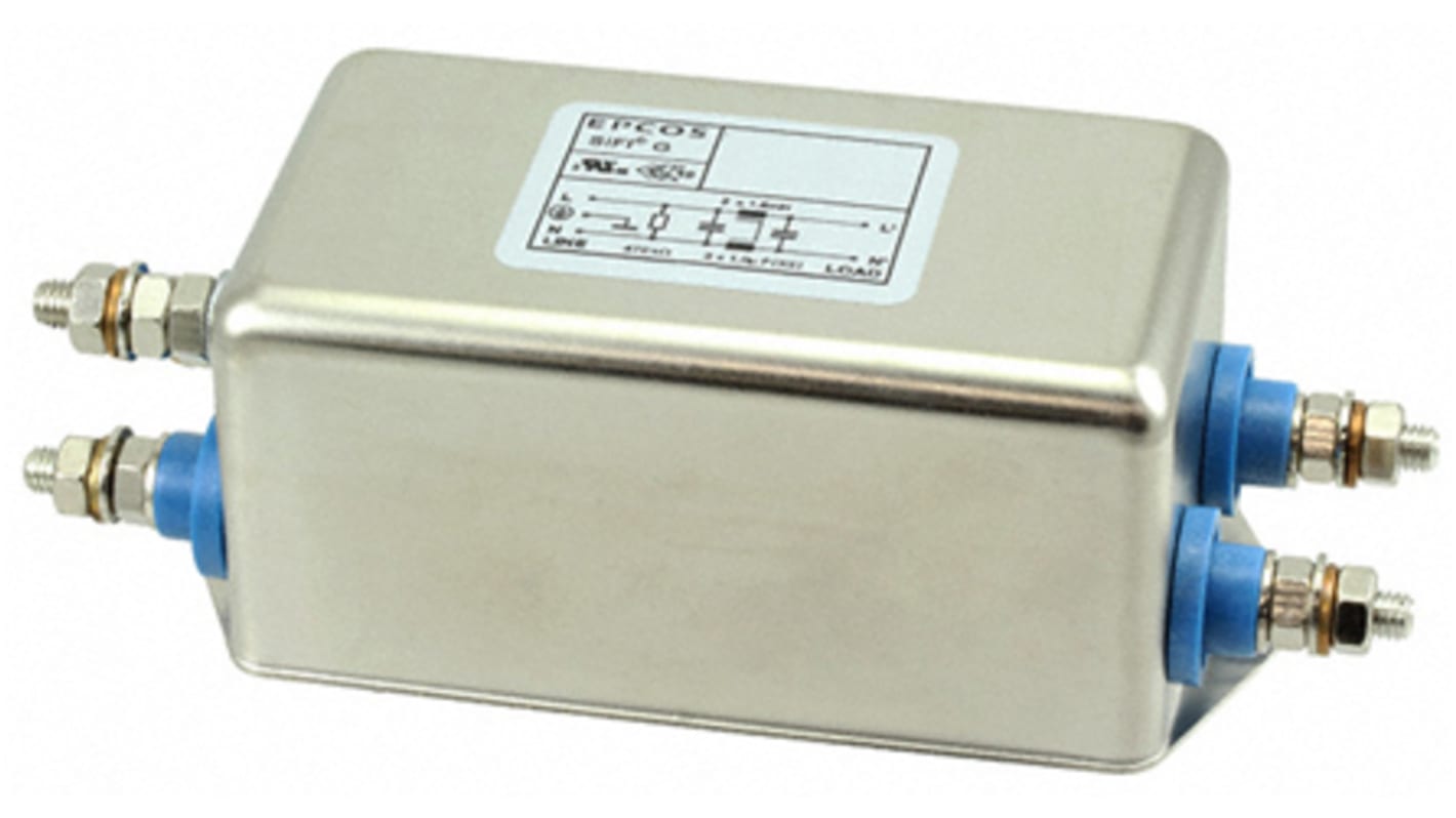 EPCOS, B84112G 20A 250 V ac/dc 50 → 60Hz, Chassis Mount EMC Filter, Screw, Single Phase