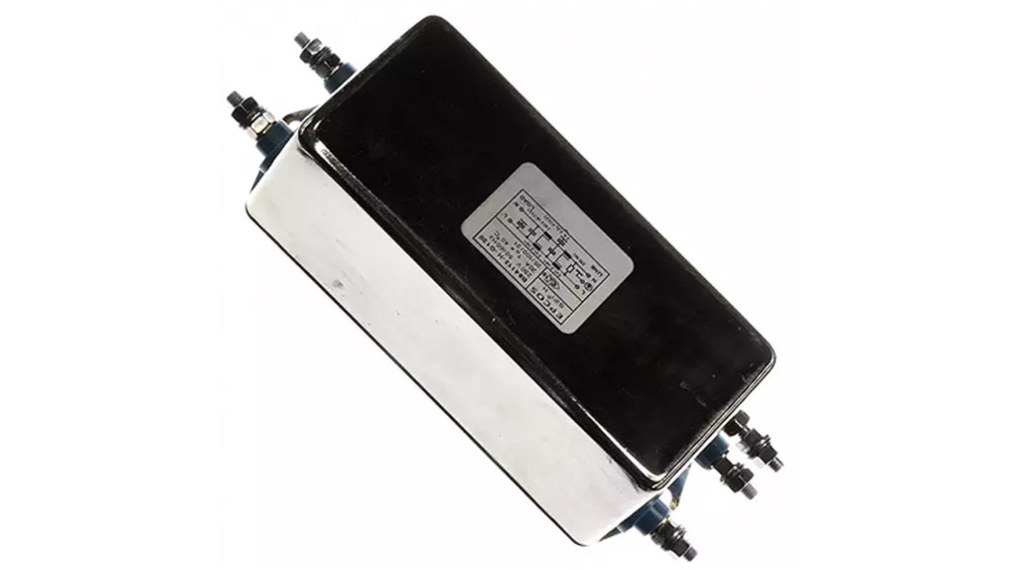 EPCOS B84113H EMV-Filter, 250 V ac/dc, 20A, Gehäusemontage, Schraub, 1-phasig 1,73 mA / 50 → 60Hz Two Stage