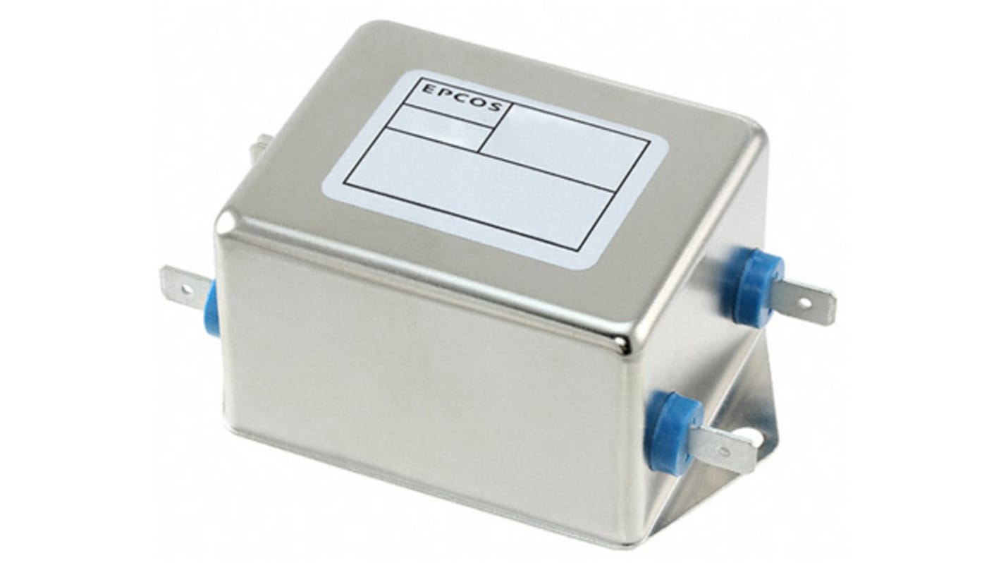 EPCOS, B84113H 3A 250 V ac/dc 50 → 60Hz, Chassis Mount EMC Filter, Lug, Tab Connector, Single Phase