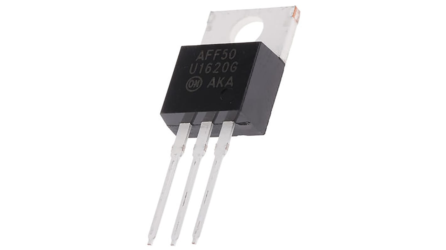 onsemi 200V 16A, Dual Rectifier Diode, 3-Pin TO-220AB MUR1620CTG