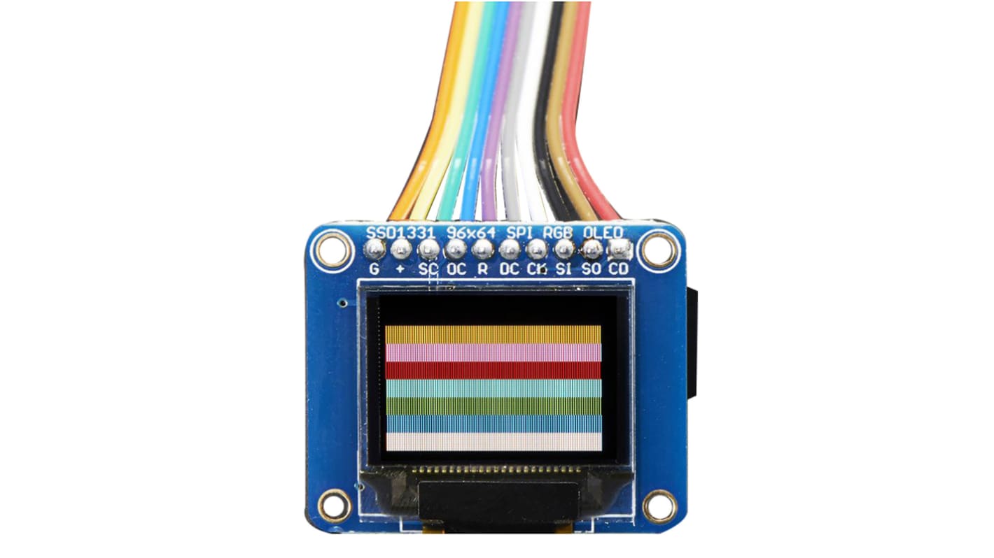 Adafruit 684, mini color OLED 0.96in OLED Display Breakout Board With microSD holder