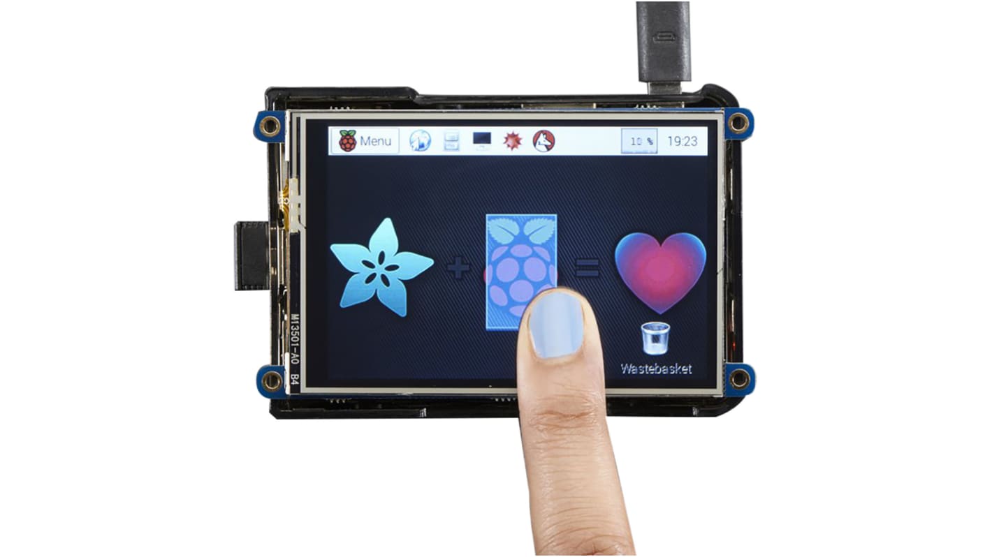 ADAFRUIT INDUSTRIES, PiTFT Plus with 3.5in Resistive Touch Screen