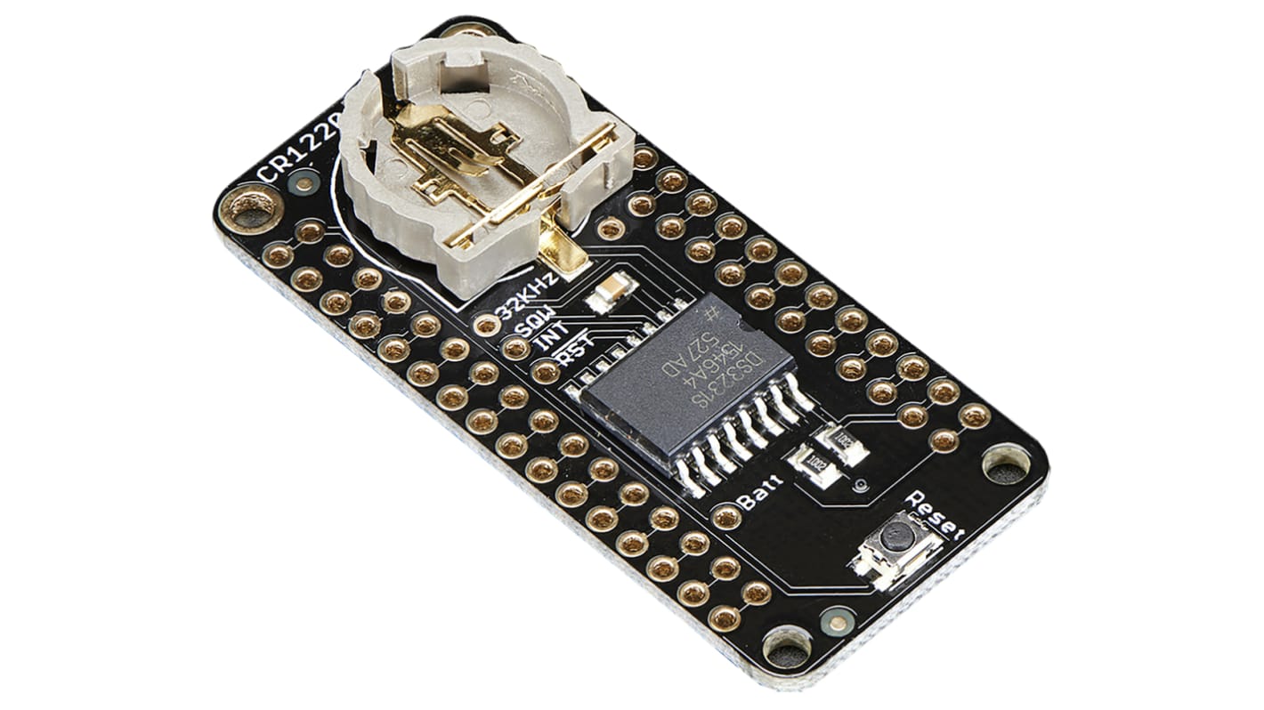 Adafruit 3028, FeatherWing Precision Real Time Clock (RTC) Add On Board for Feather Development Board
