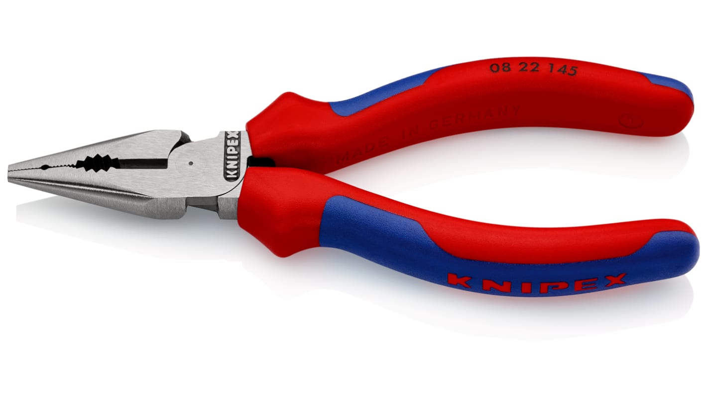 Alicates universales Ángulo recto Knipex, corte máx. Cable de cobre: cable rígido de 8 mm: cable rígido medio de 2 mm: