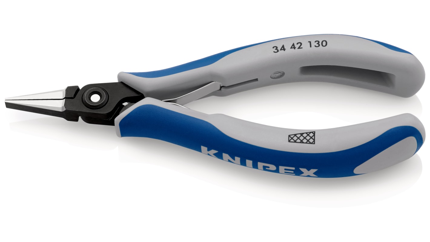 Knipex Elektroniktang, Spidstang med runde kæber, Kæbelængde: 22mm, L: 135 mm
