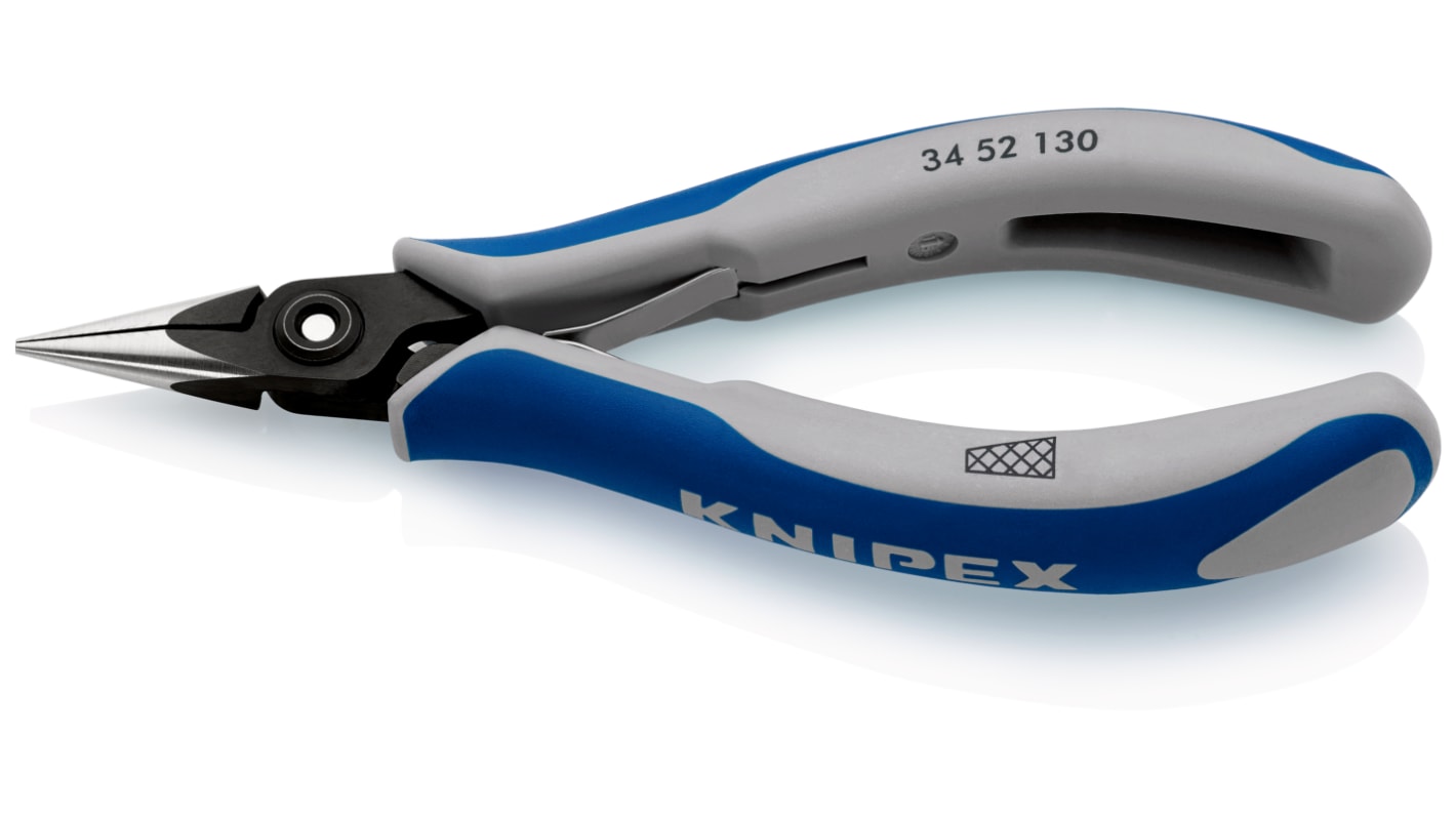 Knipex Elektroniktang, Spidstang med runde kæber, Kæbelængde: 23mm, L: 137 mm