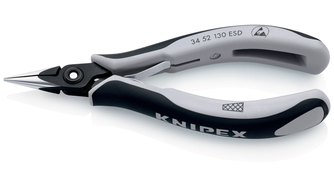 Knipex ラジオペンチ、 丸鼻ペンチ 34 52 130 ESD 138 mm ラジオペンチ、 丸鼻ペンチ