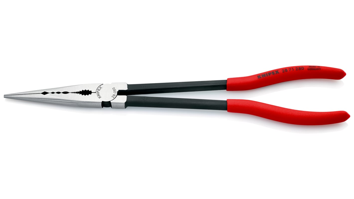 Knipex 28 71 Long Nose Pliers, 280 mm Overall, Straight Tip, 76,5mm Jaw
