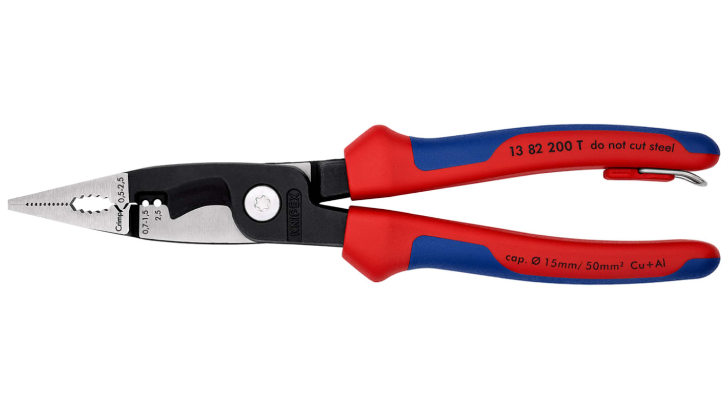 Knipex Combination Pliers, 200 mm Overall, Straight Tip